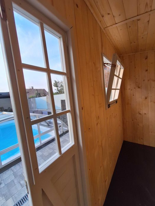 Domek narzędziowy ocieplony sauna blacha gospodarczy z podłogą MONTAŻ