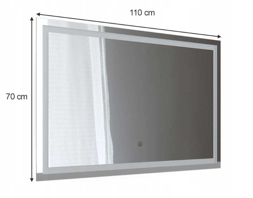 Lustro łazienkowe LED Vicco 110 × 70 cm z włącznikiem dotykowym