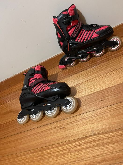 Patins rosa adaptável