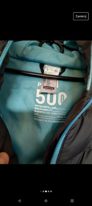 Kurtka narciarska wed'ze 500 XS