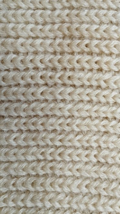 Sweter 100% wełna ecru maślany M L