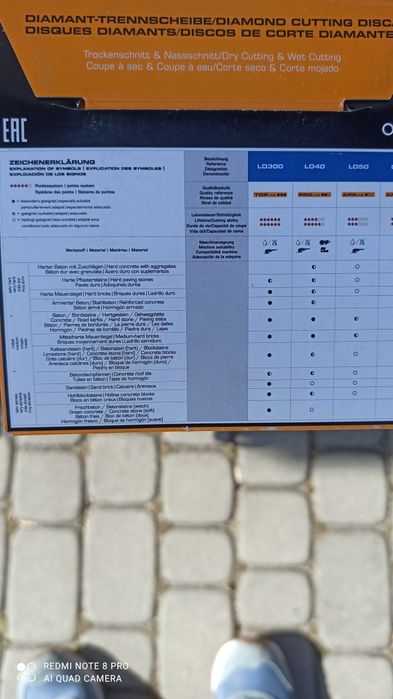 Tarcza diamentowa do betonu Rhodius LD40