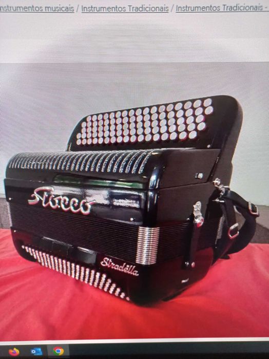 Acordeão Stocco Stradella 120 Baixos Italiano Como Novo
