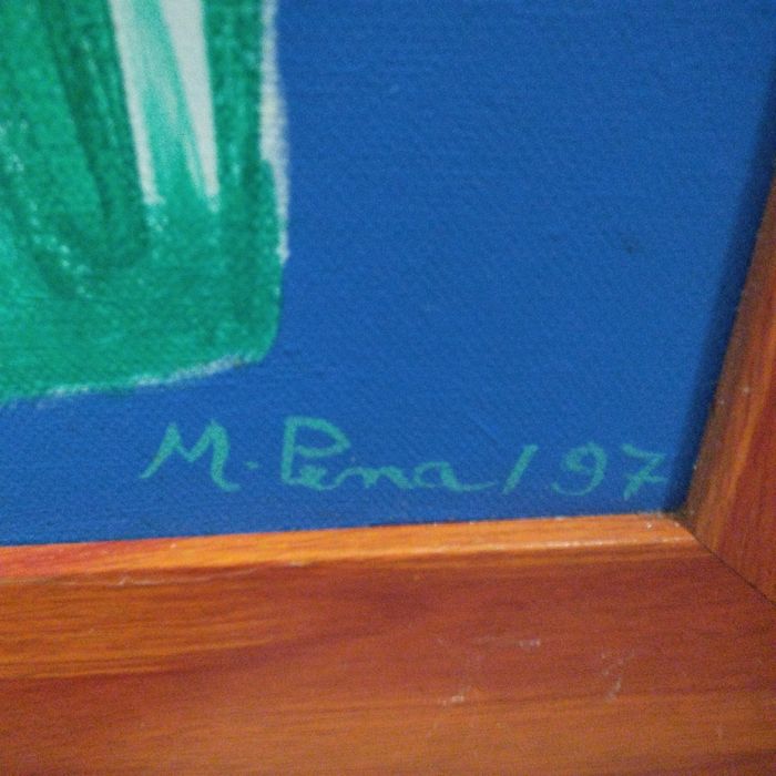 Quadro com moldura em madeira