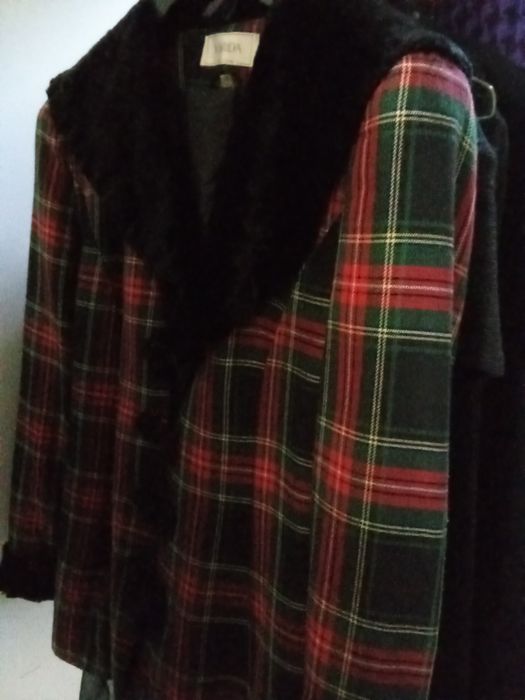 Casaco preto  de algodão sintado