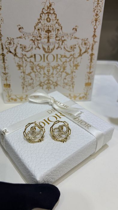 DIOR® Luksusowe kolczyki CD® ekskluzywna biżuteria kolczyki