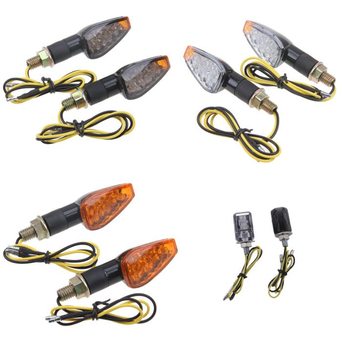 Piscas Led Mota pequenos Universais Laranja NOVOS Curtos e Longos