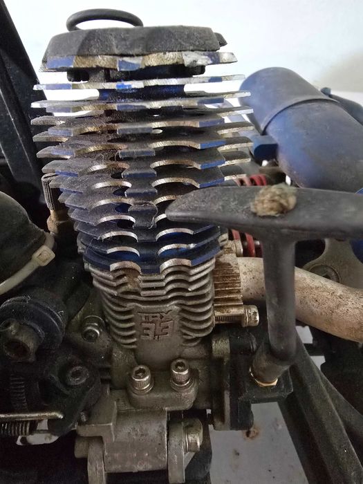 Motor e escape rc nitro 1/10 revo 3.3