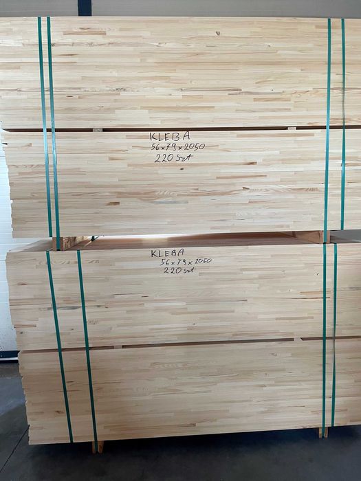 Drewno sosnowe klejone wzdłużnie i warstwowo