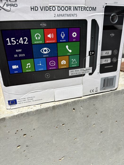 Видеодомофон Elro Pro PV40 FullHD Black Video Door Intercom System