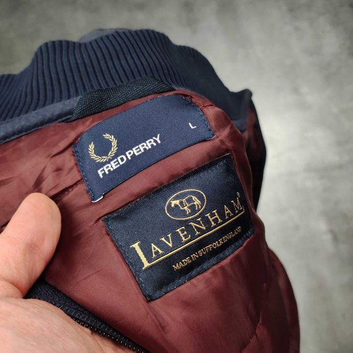 MĘSKA Kurtka PREMIUM Ocieplona Elegancka Bomber Fred Perry Logo Haft