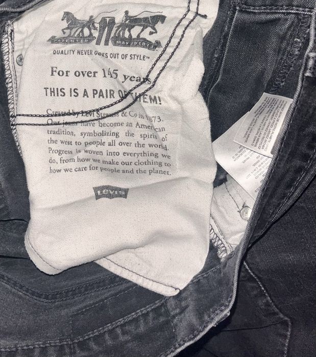 Spodnie Jeansowe Męskie Levi’s 512 W32 x L34 Stan Idealny Czarny