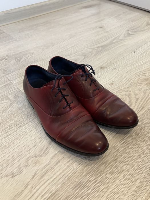 Buty męskie eleganckie półbuty do garnituru rozmiar 41 skórzane