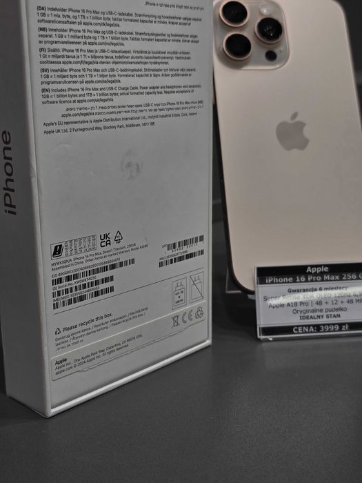iPhone 16 Pro Max 128 GB Desert Titanium | Gwarancja | Sklep