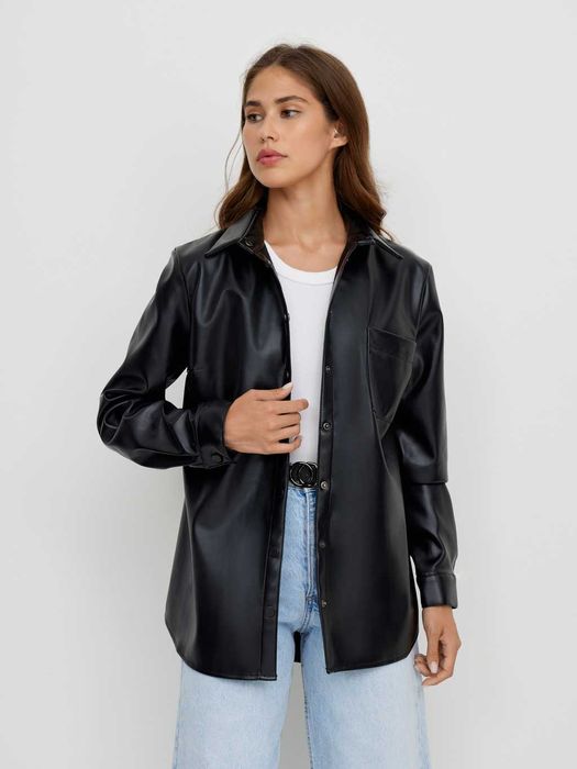 Рубашка жіноча екошкіра
