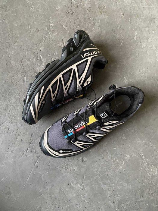 (БЕЗ ПЕРЕДОПЛАТИ)Salomon XT-6 Gore-Tex Black Grey White Соломони ХТ-6