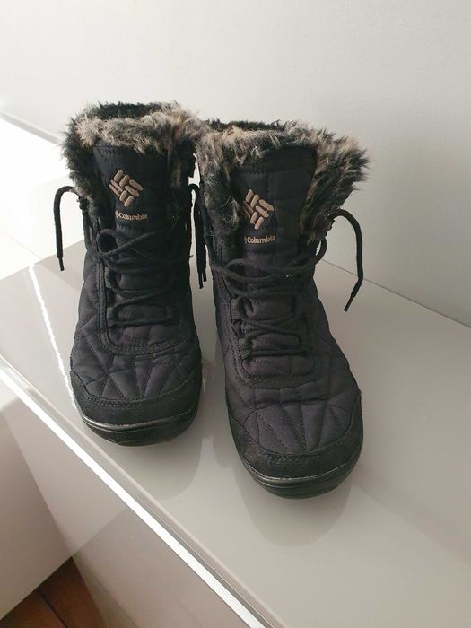 Kozaki Buty zimowe Columbia śniegowce wodoodporne rozmiar 37,5 czarne