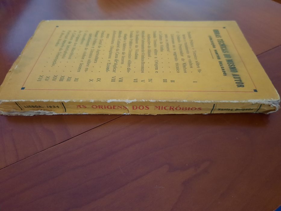 Livro As origens dos Micróbios de Santos Delgado 1934
