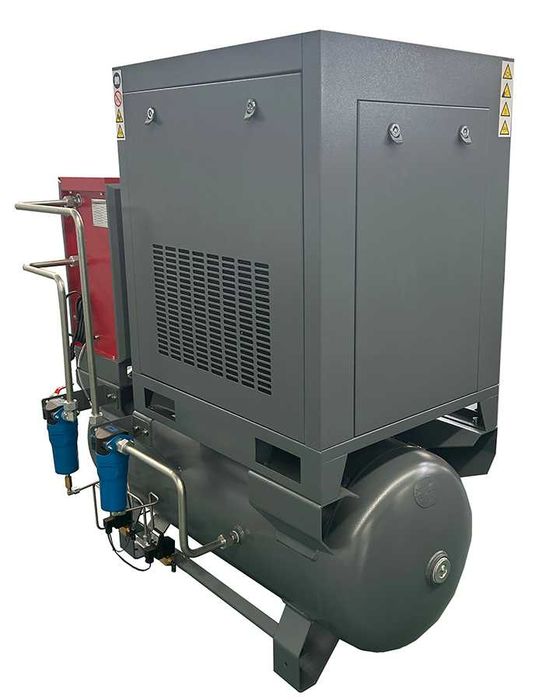 Kompresor śrubowy 850 l/min 5,5 KW Falownik Osuszacz Filtry Kupczyk