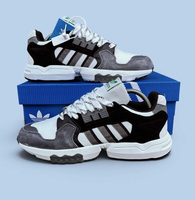 (2309) Кросівки Adidas ZX Torsion сірі з білим (41-45) адідас