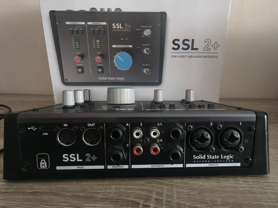 SSL 2+ аудіо інтерфейс, звукова карта, Solid State Logic 2+