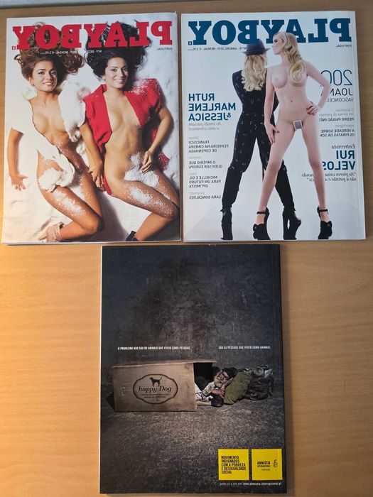 3 números da Revista Playboy Portuguesa: n. 9, 10 e 14