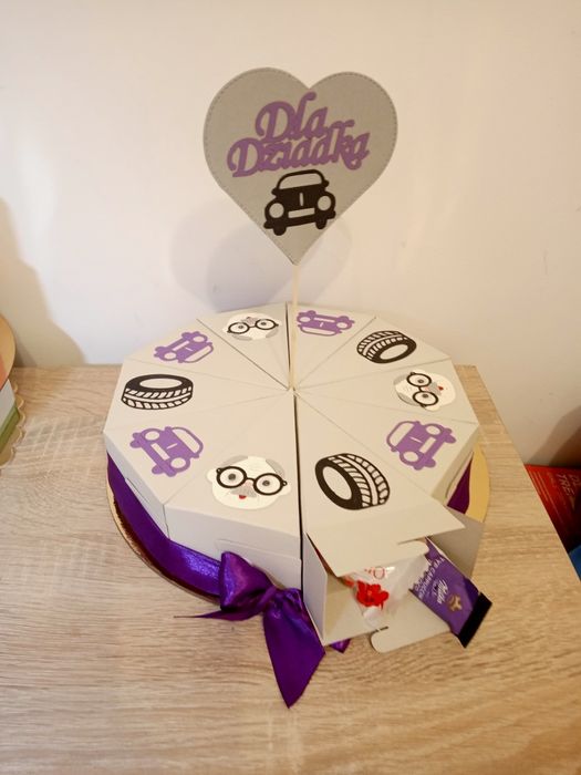 Tort z papieru na Dzień Dziadka