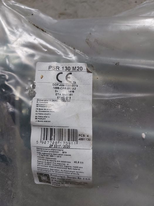 Podstawa słupa PSR M20 ocynk