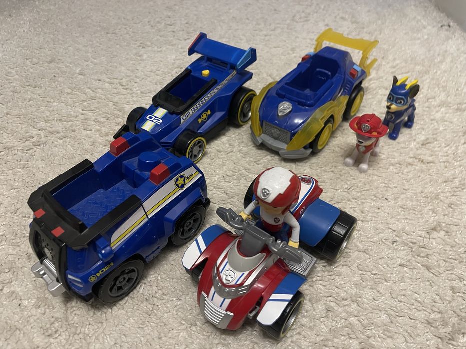 Pojazdy psi patrol 5 sztuk