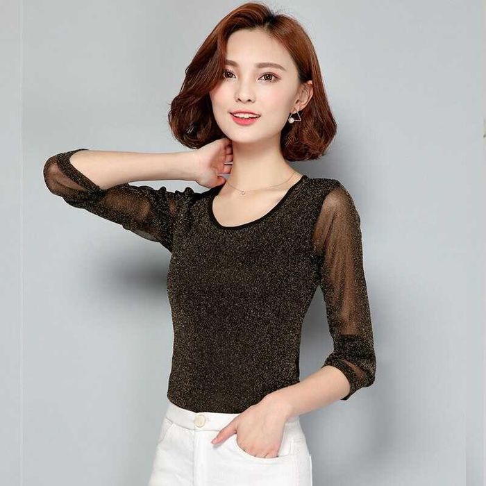 Жіноча кофтинка  блуза  джемпер темно-зелена з золотом люрекс