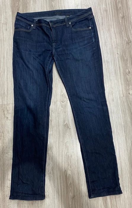 Proste klasyczne granatowe jeansy dżinsy xl 42 Attitude