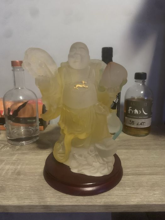 Posazek buddah szklany