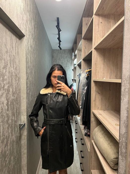 Пальто шкіряне Burberry оригінал