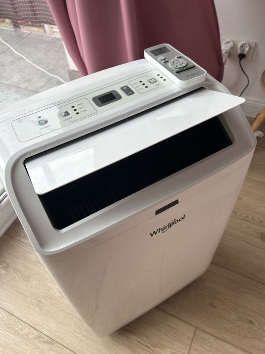 Klimatyzator przenośny Whirlpool + pilot | Chłodzenie, osuszanie, wentylator