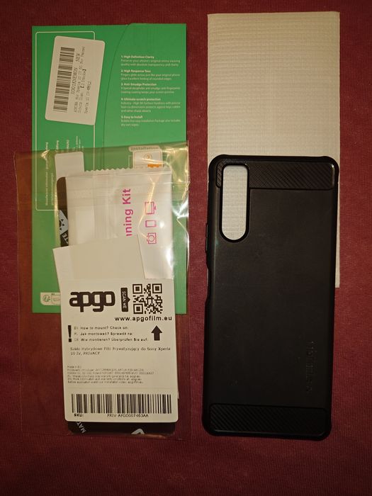 Sony Xperia 10 IV - filtr prywatyzujący, etui.