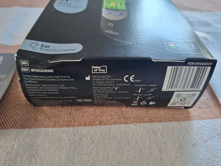 Termometr douszny Braun ThermoScan 7 IRT 6520