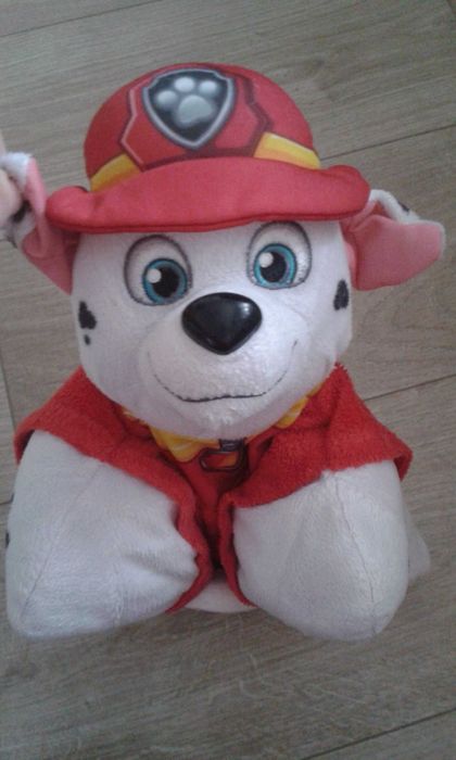 Psi Patrol Skye w samochodzie wyścigowym zabawka figurka poduszka