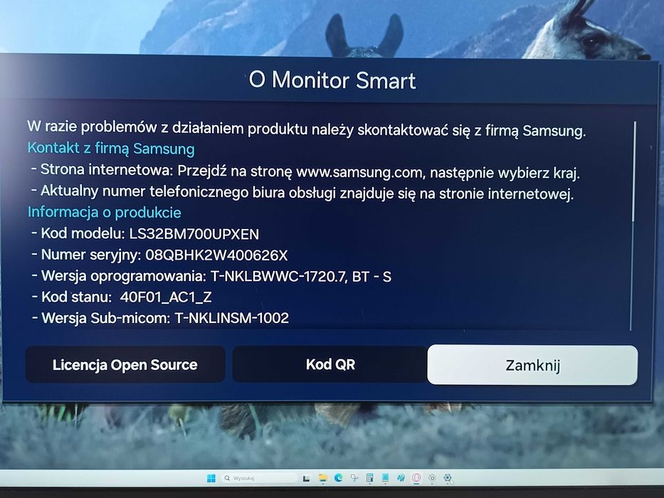 Samsung Smart Monitor M7 32" 4K UHD USB-C WiFi Smart TV S32BM700UP WYSYŁKA