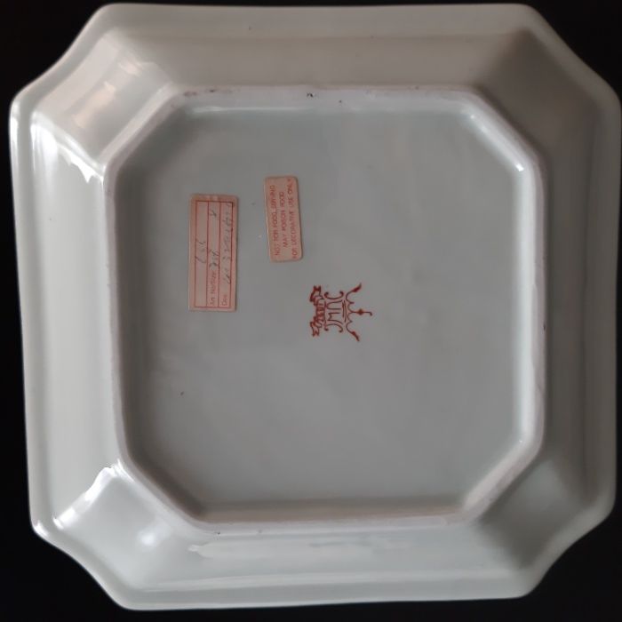 Antiguidade Museu - Prato Porcelana Chinesa - UW UNITED WILSON 1897