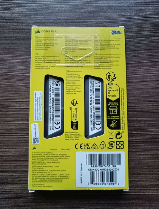 Corsair 32GB (2x16GB) 6000MHz CL36 Vengeance AMD EXPO