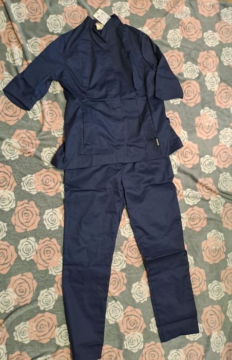 XL  granatowy damski medyczny damski mundurek