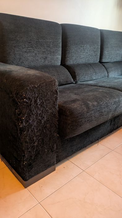 Sofá Chaise Longue Preto