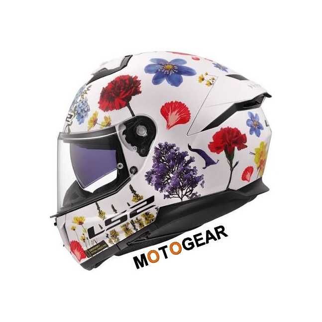NOWY Kask LS2 FF808 Stream II flowers white rozmiar S
