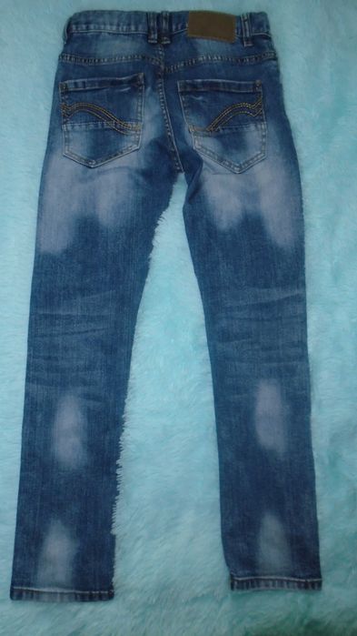 Spodnie dżinsowe unisex firmy Lab Industries r.140 stan BDB