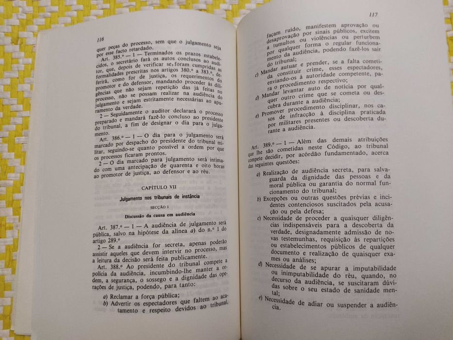 Conselho da revolução CÓDIGO DE JUSTIÇA MILITAR