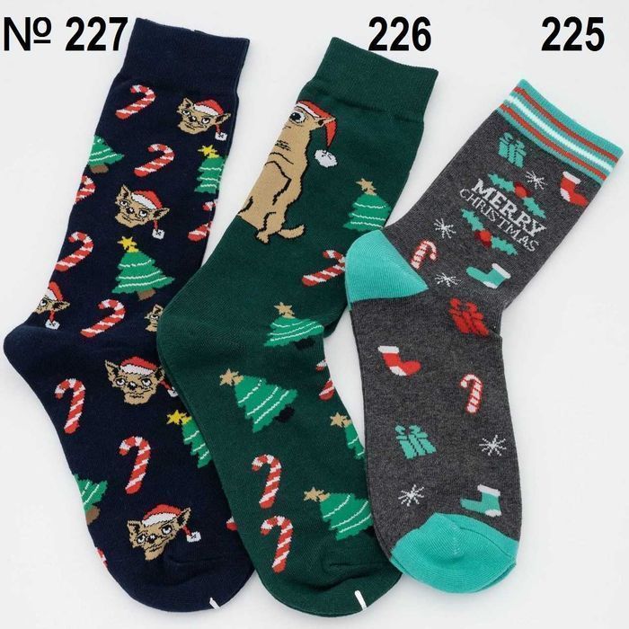 Носки/шкарпетки високі Різдвяні/Новорічні/святкові/спорт/Champion/VANS