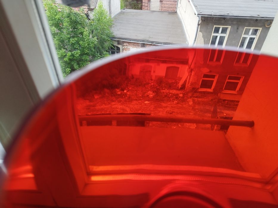 Wazon czerwone szkło sodowe Sadowski