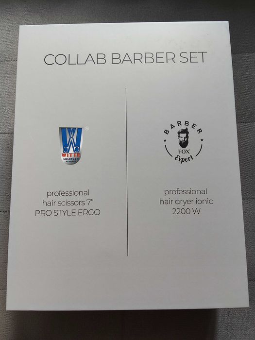 Zestaw suszarka do włosów+nożyczki fryzjerskie (barberskie)
