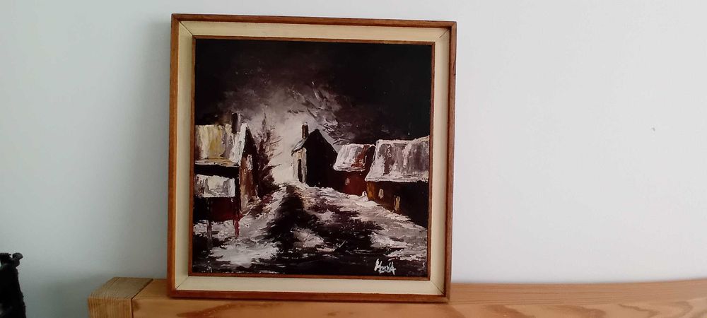 Pintura  a óleo sobre madeira assinada!