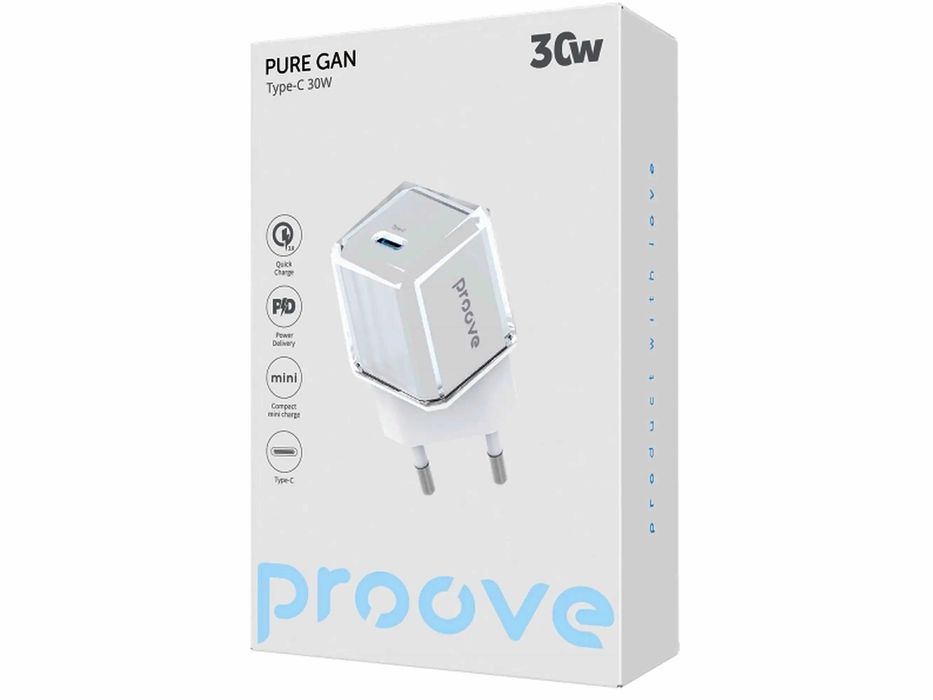 ЗУ Proove Pure GaN QC/PD 30W USB-C White (WCPU30012202)